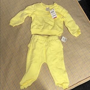 NWT First Impressions Kids Toddler Yellow Matching Set 18 months